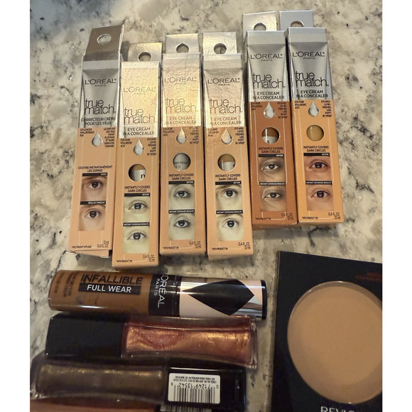 Makeup Bundle Lot of 35 items L’Oréal Mascara Lipstick Concealer Powder Brow - Picture 3 of 6